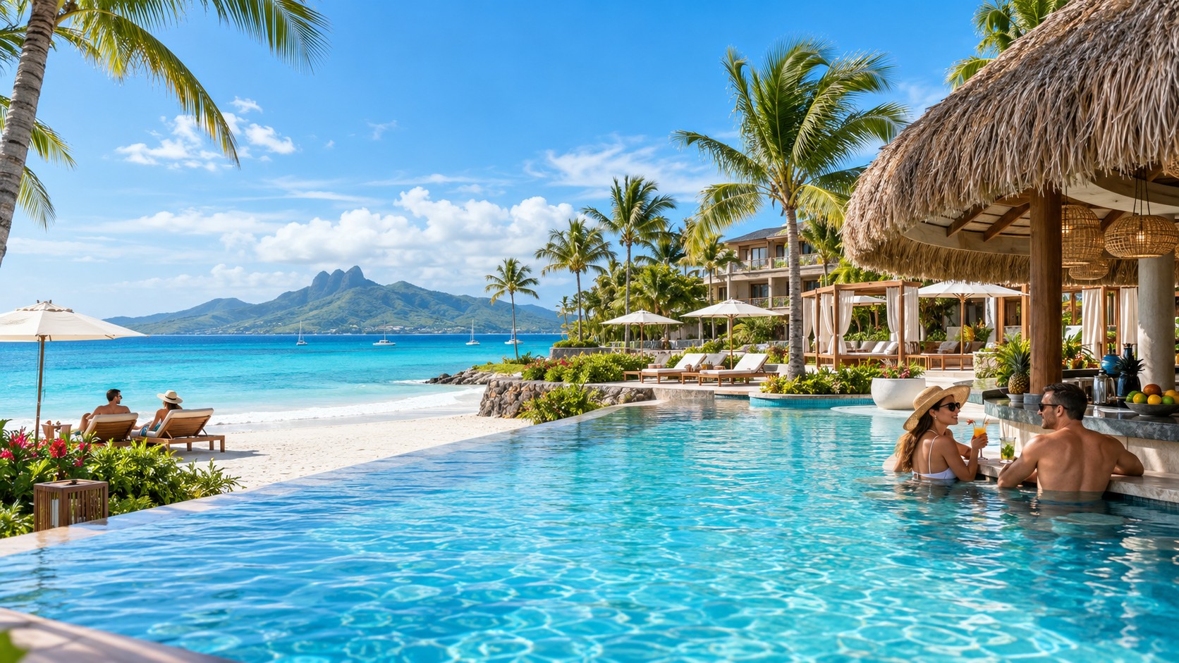 Relaxing resort vacation
